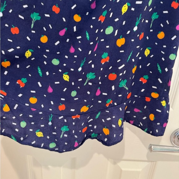 Staud Farmer’s Market Print Veggie Shift Dress Sleeveless Spaghetti Strap - Picture 7 of 8